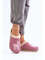 Dámské Pantofle S Jelenem A Kožíškem Inblu CT000034 Růžové