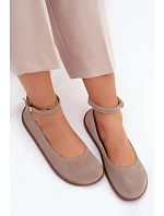 Baleríny Barefoot z přírodního semiše Zazoo 020 Cappuccino