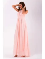 Společenské dámské šaty EVA&LOLA bez rukávů dlouhé růžové - Růžová - EVA&LOLA Společenské dámské šaty EVA&LOLA bez rukávů dlouhé růžové - Růžová - EVA&LOLA
