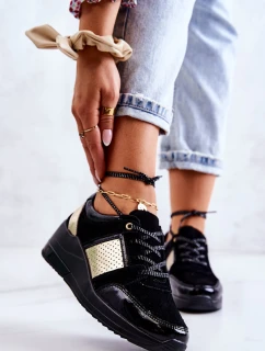 Dámské Semisove sportovní boty na klínu Černá Larson