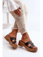 Zazoo 40412 Kožené Elegantní Dámské Žabky S Zlatým Ozdobou Černé Zazoo 40412 Kožené Elegantní Dámské Žabky S Zlatým Ozdobou Černé