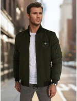 Pánská přechodná bunda bomber zelená FashionStreet TX5018