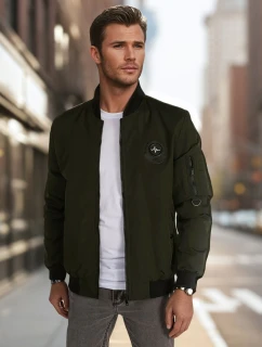 Pánská přechodná bunda bomber zelená FashionStreet TX5018