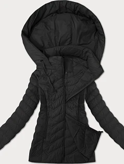 Dámská prošívaná bunda s kapucí J Style černá (16M9238-392)
