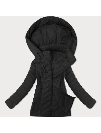 Černá dámská prošívaná bunda s kapucí J Style (16M9238-392) Černá dámská prošívaná bunda s kapucí J Style (16M9238-392)