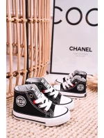 Dětské Tenisky Vysoké Se Zipem BIG STAR HH374188 Černé Dětské Tenisky Vysoké Se Zipem BIG STAR HH374188 Černé