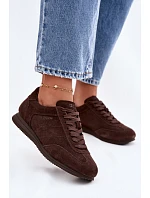 Tenisky z přírodního semiše Big Star TT274226 Čokoládové