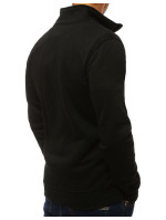 Černá pánská mikina na zip bez kapuce BX4110