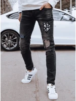 Pánské černé džínové kalhoty FashionStreet UX4295