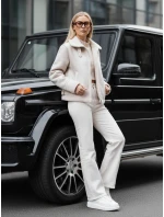 Dámský semišový kabát z ovčí kůže KASAMIRA white FashionStreet TY4739 Dámský semišový kabát z ovčí kůže KASAMIRA white FashionStreet TY4739