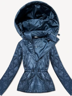 Světle modrá lehká dámská bunda s kapucí Minority (B25-510-30)