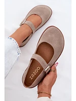 Baleríny Barefoot z přírodní semiš Zazoo 316 Cappuccino Baleríny Barefoot z přírodní semiš Zazoo 316 Cappuccino
