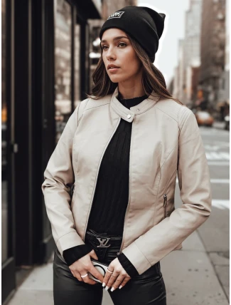 SKINVEX dámská přechodná kožená bunda béžová FashionStreet TY4744