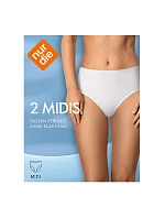 Dámské kalhotky vysokého střihu 2 ks NUR DIE COTTON MIDISLIP 2x - NUR DIE - bílá Dámské kalhotky vysokého střihu 2 ks NUR DIE COTTON MIDISLIP 2x - NUR DIE - bílá