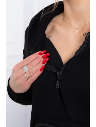 Izolovaná sada s ozdobnou kapsou černá