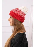 Dámská čepice Samara K346 malpberry+ecru