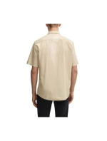 Pánská košile BOSS Relegant_6-short_M Light Beige (50537331-271)