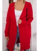 Zateplená bunda s kapucí červená