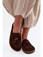 Mokasiny Barefoot z přírodního semiše Zazoo 10220 Hnědé Mokasiny Barefoot z přírodního semiše Zazoo 10220 Hnědé