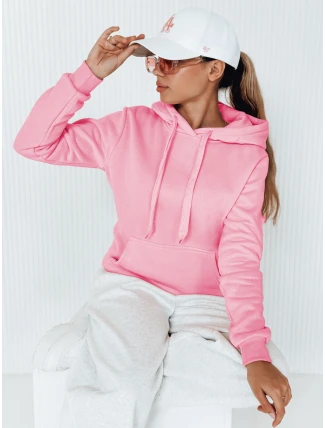 Dámská mikina BASIC s kapucí růžová BY0174