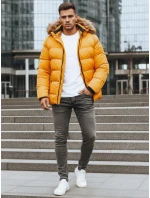 Pánská prošívaná zimní bunda žlutá FashionStreet TX4162