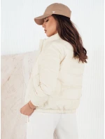 Dámská prošívaná přechodová bunda SALECA ecru FashionStreet TY4252