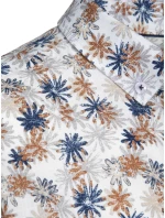 Pánská květinová bílá košile FashionStreet DX2645