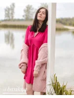 Červené dámské šaty s volánkovým stojáčkem (208ART)