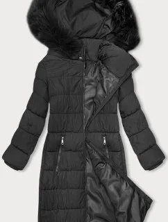 Dámská zimní bunda v grafitové barvě s kapucí J Style (16M9126-105)