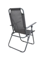 TURISTICKÉ KŘESLO S POLŠTÁŘI 61x66x65-108CM Tmavě šedé skládací ENERO CAMP - TYP II TURISTICKÉ KŘESLO S POLŠTÁŘI 61x66x65-108CM Tmavě šedé skládací ENERO CAMP - TYP II