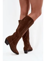 Kozačky na podpatku model 220211 Step in style Kozačky na podpatku model 220211 Step in style