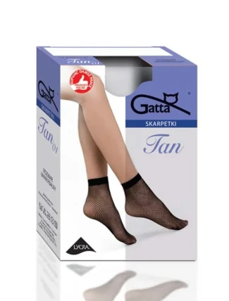 Dámské síťované ponožky Gatta Tan nr 1 kabaretka