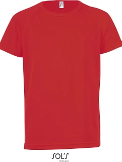 SOL'S Sporty Kids Dětské raglánové sportovní tričko 25.1166 red