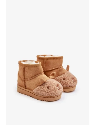 Zateplené Dětské Kotníkové Sněhule Lamy Camel Esandira Zateplené Dětské Kotníkové Sněhule Lamy Camel Esandira