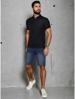 Pánská polokošile s nášivkou černá FashionStreet PX0624