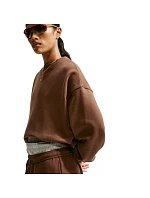 Dámská mikina Nike Studio Fleece, hnědá, IM8082, 259