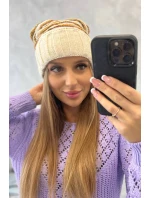 Dámská čepice Feba K330 ecru+orange Dámská čepice Feba K330 ecru+orange