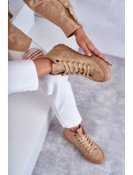 Dámské Tenisky Big Star Vysoké Zateplené Camel GG274072