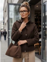 Dámská čokoládová semišová bunda hitem sezóny FashionStreet TY5576