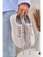 Dámské Kožené Tenisky Šedé Cloesa