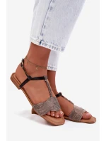 Dámské ploché sandály Černé Nexora
