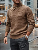 Pánský velbloudí svetr FashionStreet WX2255 Pánský velbloudí svetr FashionStreet WX2255