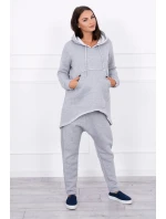 Šedá souprava kalhot baggy