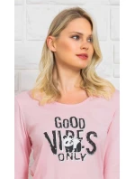 Dámské pyžamo dlouhé Good vibes