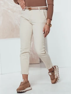 CORDFINE světle béžové dámské manšestrové kalhoty mom fit FashionStreet UY2301