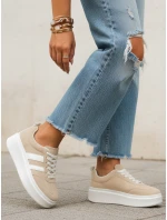 FashionStreet béžové dámské tenisky ZY1378 FashionStreet béžové dámské tenisky ZY1378