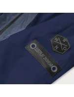 Tmavě modrá/melanžová dámská zimní lyžařská bunda (b2356) Tmavě modrá/melanžová dámská zimní lyžařská bunda (b2356)