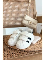 Dětské Sportovní Boty Sneakersy Z Eko Kůže Bílé Renel