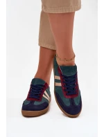 Zazoo N1068 Semišové Nízké Tenisky Dámské Tmavě Zelená