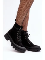 Botky Trapery Dámské Šněrovací Černé Gordts